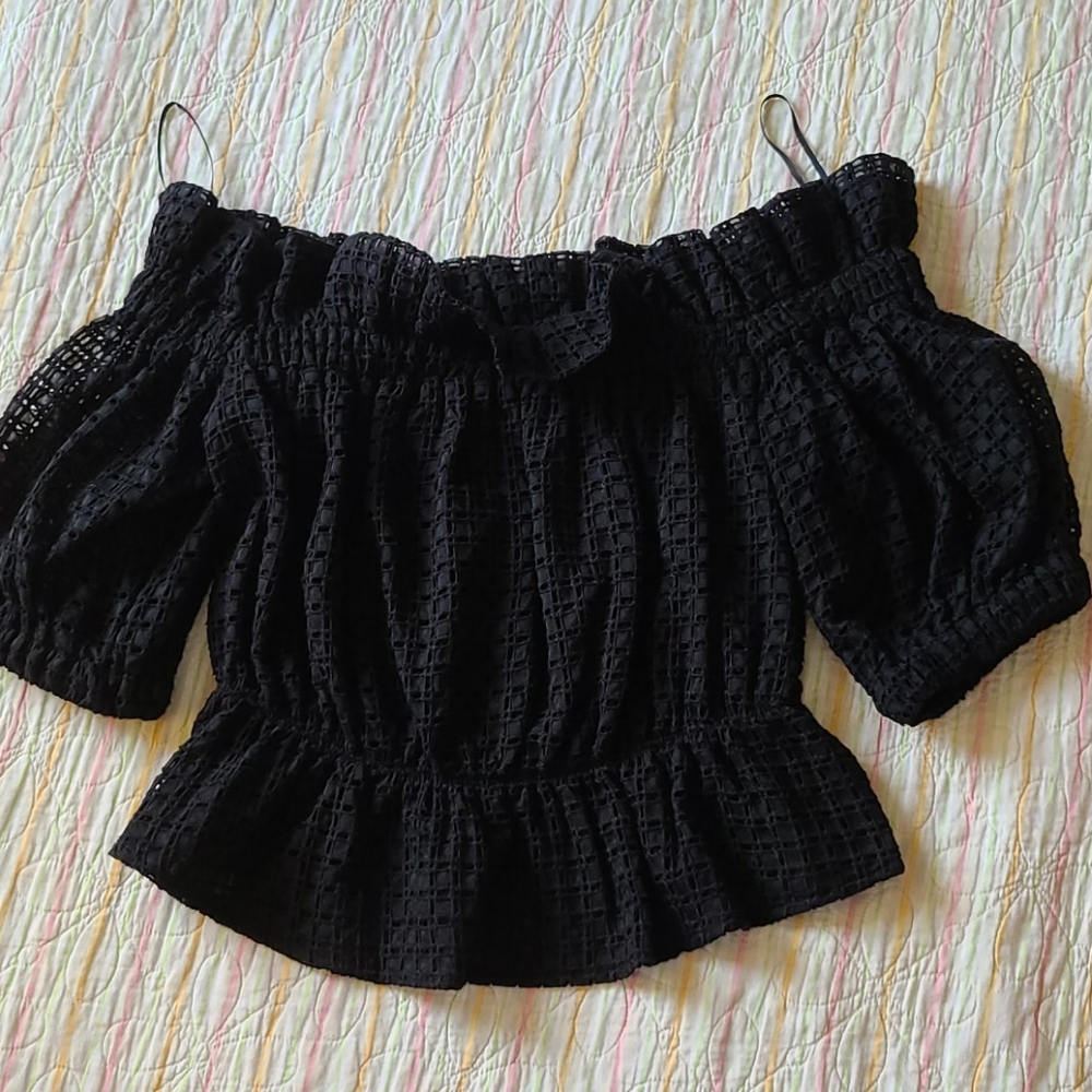 Express Off Shoulder Lace Top
